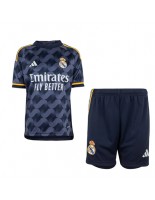 Real Madrid Venkovní dres pro děti 2023-24 Krátký Rukáv (+ trenýrky)